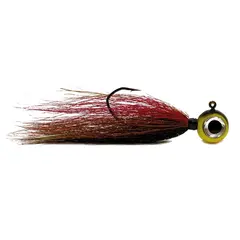 VMC Moontail Jigs Red Tail Chub 10,5g Jigghoder utstyrt med bucktail og flash