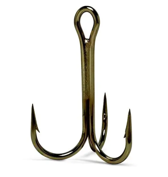 VMC 8650 BZ Roundtreble #4 10stk Sterk bronse treblekrok til ferskvann 