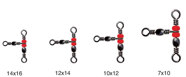 VMC 3549BK Pater Noster Svivel 14kg Kvalitets swivel til rigging av tackle 