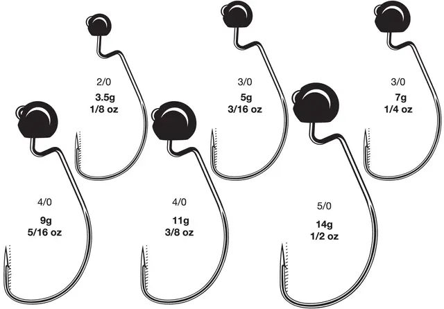 VMC 7340RJ Rugby Jig 7gr #3/0 Universelt jigghode i Rugby design 