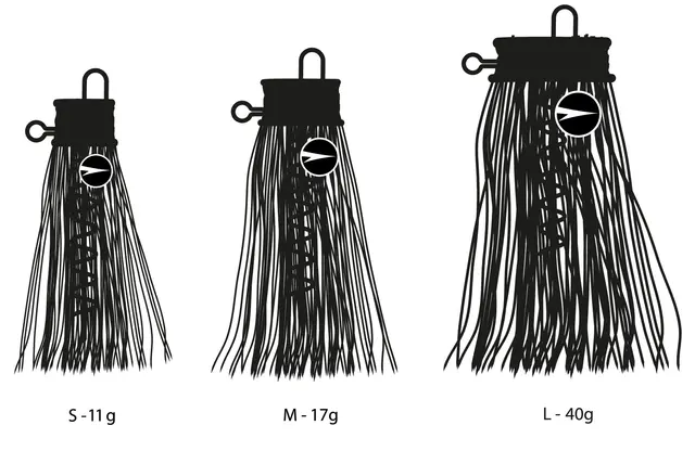 VMC Mustache Rig Ghost 11g S Livlig hårprydet rundt jigghode 