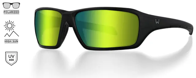 Westin W6 Sport 15 Matte Black Green Solbriller designet for sportsfiskere 