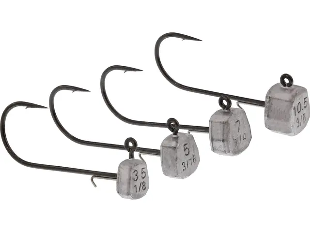Westin Ned Jig Head #1/0 3.5g Lead Black Nickel 3pk 