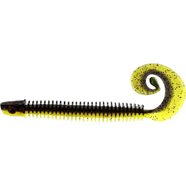 Westin RingTeez Curltail 10cm 8pk Black/Chartreuse 