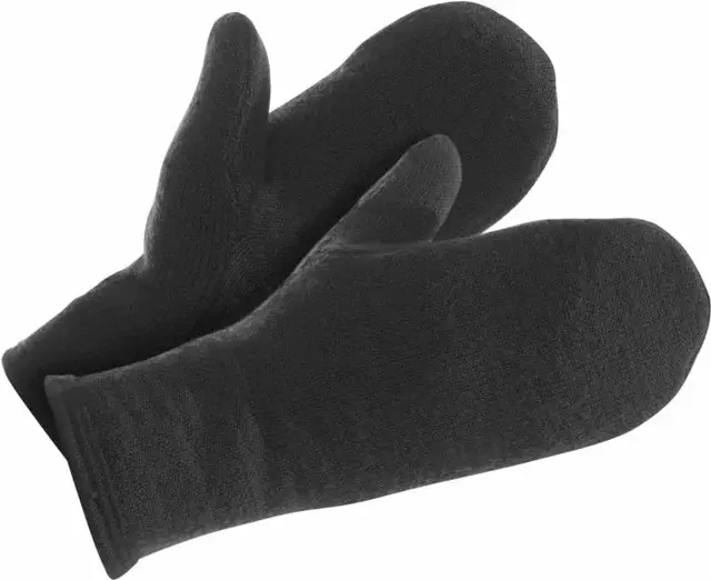 Woolpower Mittens 400 votter M Sort 400g/m2 fra Ullfrotté 