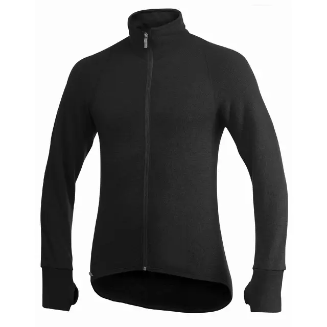 Woolpower Full Zip Jacket 600 Black XS Jakke m/glidelås 600g/m2 fra Ullfrottè 