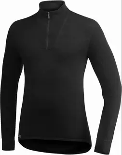 Woolpower Zip Turtleneck 200 Tr&#248;ye med glidel&#229;s laget av ullmiks