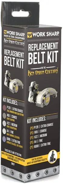 Work Sharp slipebånd assortert 5-pack 5 Slipebånd til WSKTS-KO slipemaskin 