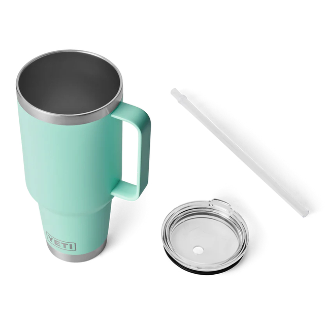 Yeti Rambler Straw Mug 1,2L Sea Foam Stor isloert drikkekopp med sugerør 