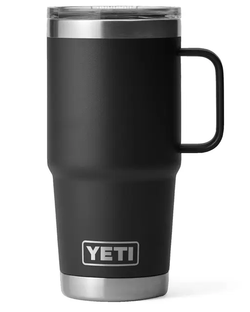 Yeti Rambler Travel Mug Black 591ml Godt isolert reisekopp med drikkelokk 