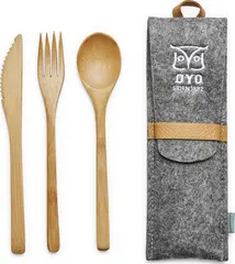 &#216;yo Turtagr&#248; Turbestikk Kniv, gaffel og skje i bambus