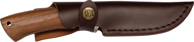 Øyo Hallingskarvet Slirekniv 22 cm Med lærslire og valnøtt tre 