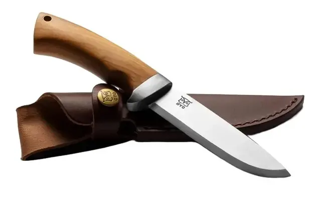 Øyo Rondane Junior Slirekniv Med lærslire og oliventre 